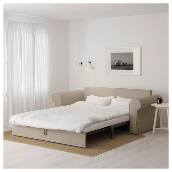 3-местный диван-кровать, Идекулла бежевый IKEA BACKABRO БАККАБРУ 804.853.19 - фото 3