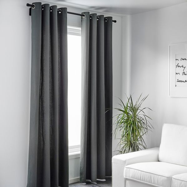 Затемняющие гардины, 1 пара, серый 145x300 см IKEA МЕРЕТЕ 603.705.93 - фото 2