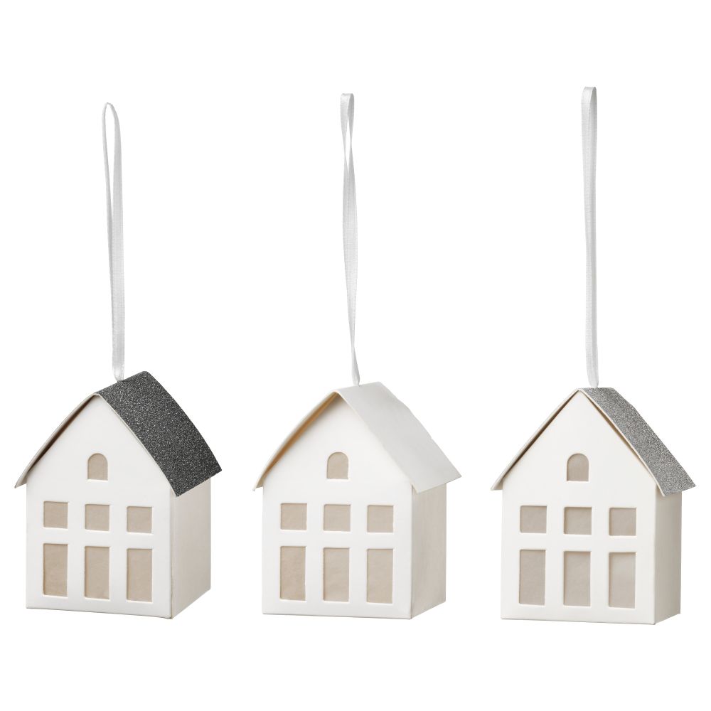 Украшение подвесное ВИНТЕР 2017, домик, белый - фото 1