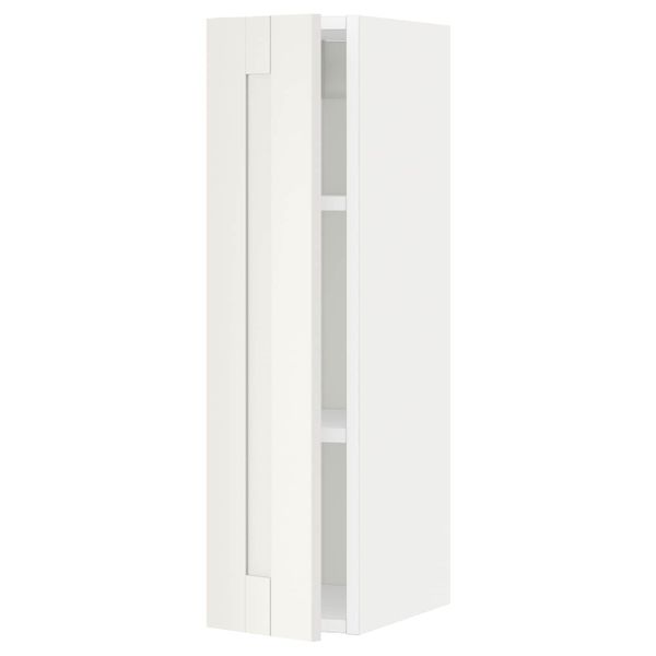 Шкаф навесной с полкой, белый/Сэведаль белый 20x80 см IKEA METOD МЕТОД 992.229.45 - схема-чертеж с размерами