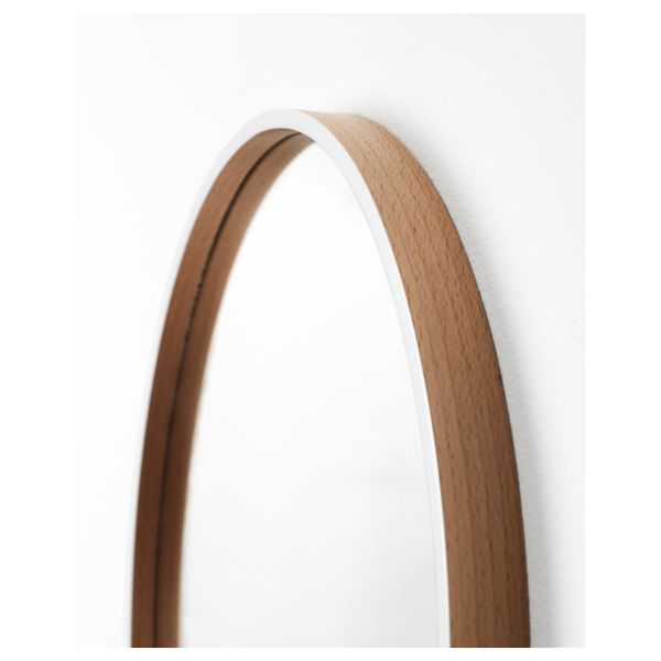 Зеркало СКОГСВОГ, белый, буковый шпон (50 см) - схема-чертеж с размерами