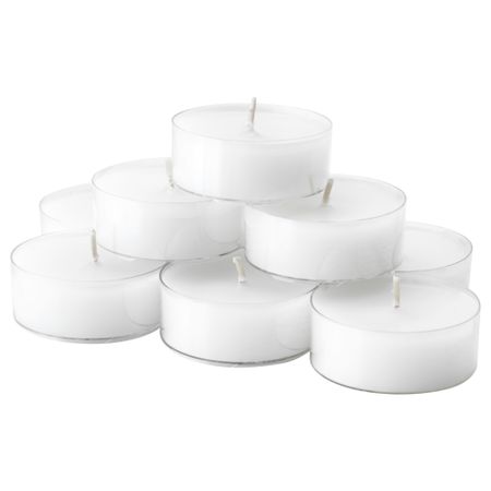 Неароматическая свеча в подставке ВЭГГУЛЬТ, белый