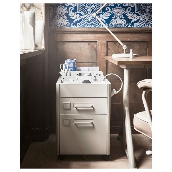 Тумба с ящиками на колесах, бежевый 42x61 см IKEA IDÅSEN ИДОСЕН 903.609.60 - фото 4