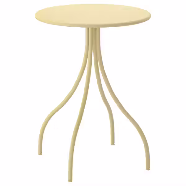 TÅNEBRO ТОНЕБРО Придиванный столик - д/дома/улицы/бледно-желтый 46 см - схема-чертеж с размерами