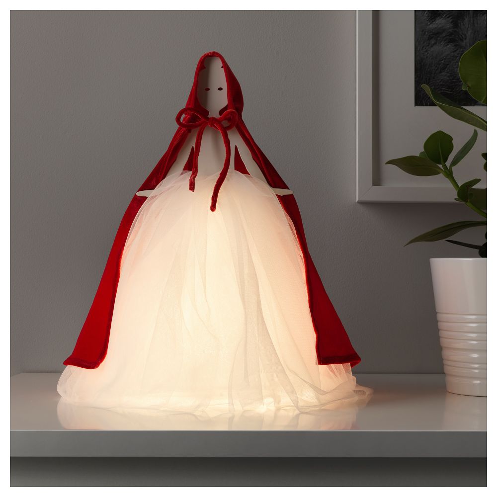 Настольная лампа, светодиодная СТРОЛА, девочка красный, белый - фото 1