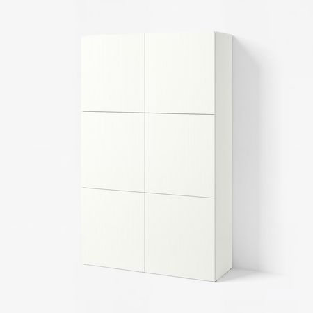 BESTÅ Комбинация для хранения с дверцами - белый/Förvaltare белый 120x42x193 см