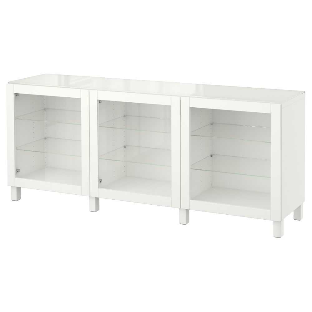 Комбинация для хранения с дверцами БЕСТО, Синдвик белый (180x40x74 см) - фото 1