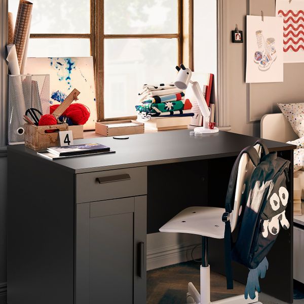 Комбинация для хранения, черный 198x65x190 см IKEA BRIMNES БРИМНЭС 593.997.24 - фото 2