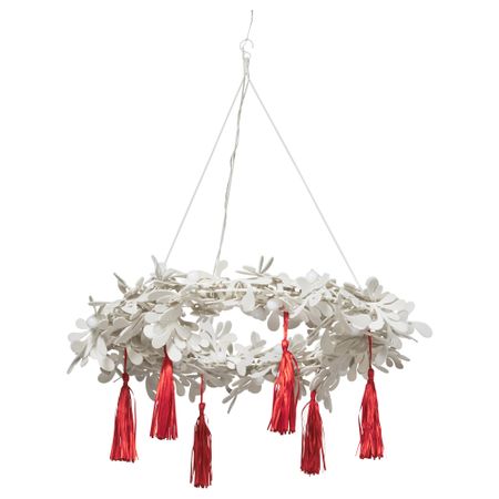 Подвесной светильник, светодиодный СТРОЛА, фетр, круглой формы белый