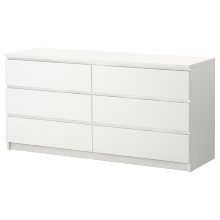 Комод с 6 ящиками, белый 160x78 см IKEA MALM МАЛЬМ 003.685.50