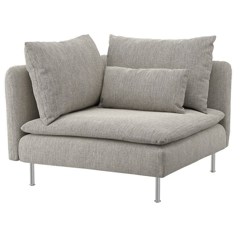 SÖDERHAMN Чехол для угловой секции - Viarp бежевый/коричневый - фото 1