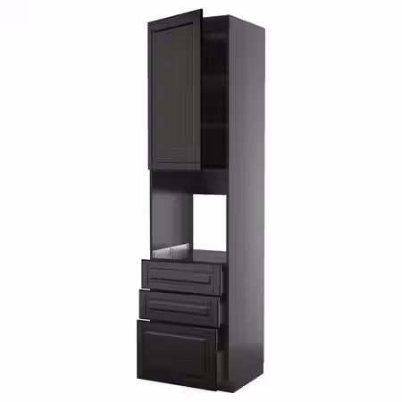 METOD / KNIVSHULT Высокий шкаф д/духовки/дверь/3ящика