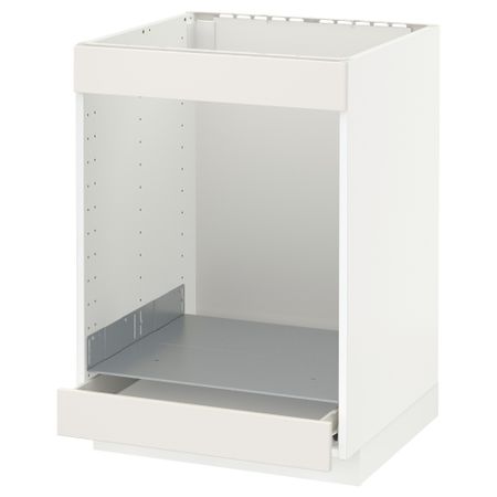 Напольный шкаф для/вароч панели+духовки/ящик МЕТОД / ФОРВАРА, белый, Веддинге белый (60x60 см)
