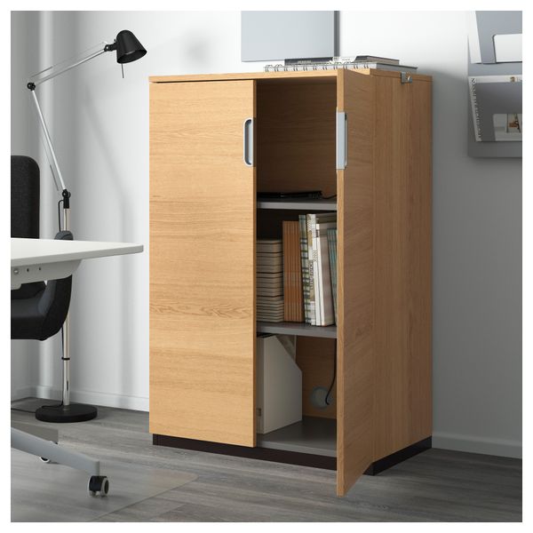 Шкаф с дверями ГАЛАНТ, дубовый шпон (80x120 см) - схема-чертеж с размерами