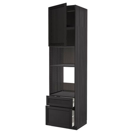 Высокий шкаф для духовки, СВЧ, дверца, 2 ящика, 60x60x240 cm IKEA METOD МЕТОД, MAXIMERA МАКСИМЕРА 994.663.25