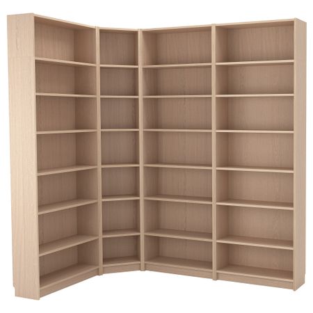 Стеллаж угловая комбинация, 215, 135x28x237 cm IKEA BILLY БИЛЛИ 492.499.47