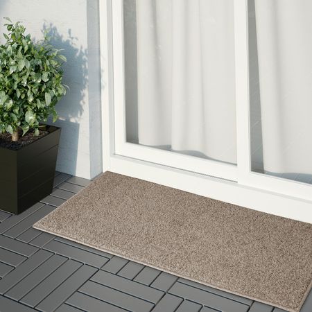 Ковер, длинный ворс, светло-бежевый 57x120 см IKEA ALLERSLEV АЛЛЕРСЛЕВ 805.086.84