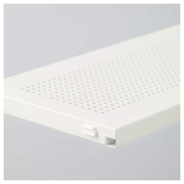 Полка, металлический белый, 60x18 см IKEA АЛЬГОТ 803.797.38 - схема-чертеж с размерами