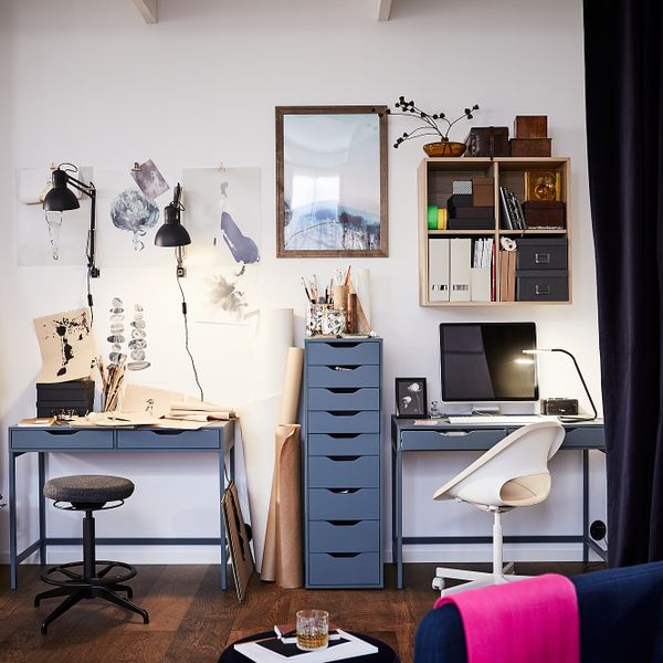 Письменный стол, серо-бирюзовый, 100x48 см IKEA ALEX АЛЕКС 204.838.08 - фото 7