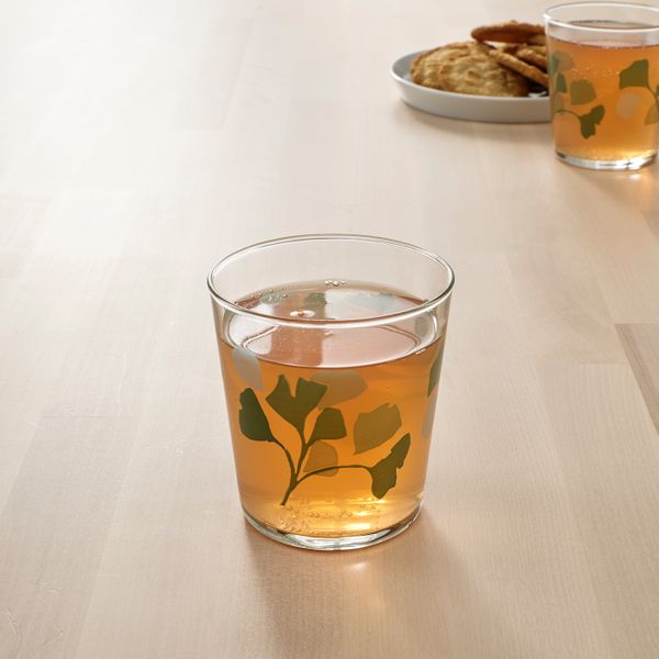 Стакан, прозрачное стекло орнамент «листья»/зеленый 30 сл IKEA STILENLIG СТИЛЕНЛИГ 104.746.49 - фото 3