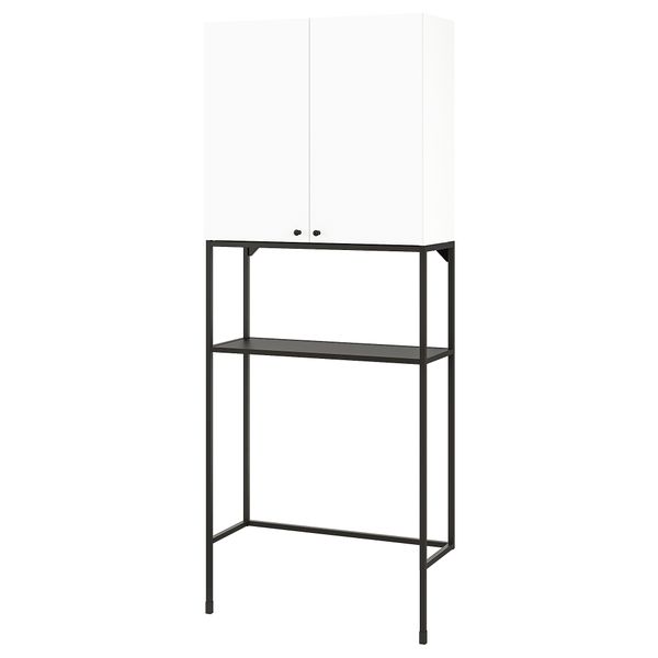 Комбинация для хранения, антрацит, белый, 80x32x204 см IKEA BEGIVENHET БЕГИВЕНХЕТ 694.774.29 - фото 1