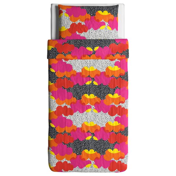 Пододеяльник и 1 наволочка ТОФСВИВА, разноцветный - схема-чертеж с размерами