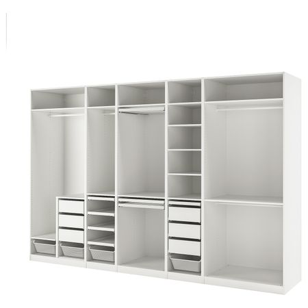 Гардероб, комбинация, белый 375x58x236 см IKEA PAX ПАКС 894.202.67