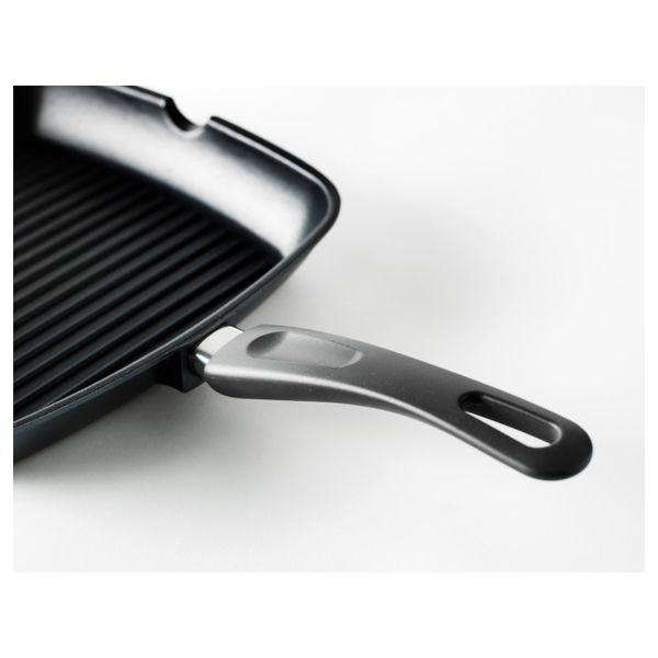 Сковорода для гриля, серый 28x28 см IKEA ШЭНКА 303.792.55 - фото 2