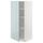 Высокий шкаф с полками, 60x60x140 см, белый, Kallarp серо-синий светлый IKEA METOD МЕТОД 994.794.22