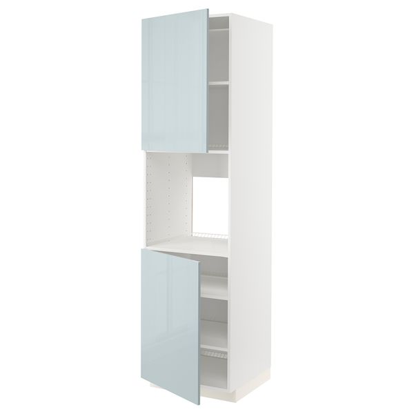 Высокий шкаф для духовки, 2 дверцы, полки, 60x60x220 cm IKEA METOD МЕТОД 994.793.61 - фото 2