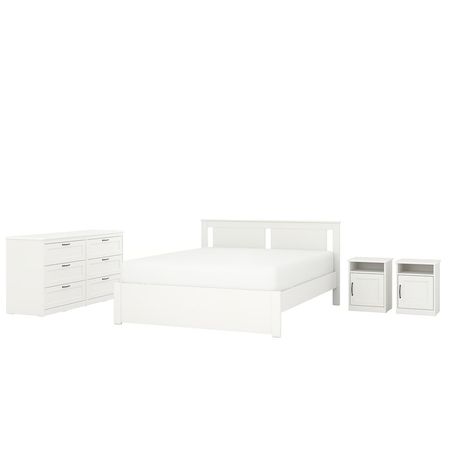 SONGESAND Комплект мебели д/спальни, 4 предм. - белый 160x200 см