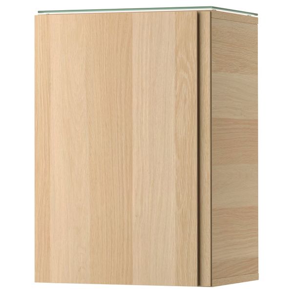 Навесной шкаф с 1 дверцей ГОДМОРГОН, под беленый дуб (40x32x58 см) - фото 1