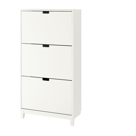 Галошница, 3 отделения, белый 79x29x148 см IKEA STÄLL СТЭЛЛ 203.753.66