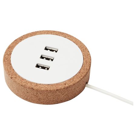 Зарядное устройство USB, белый, пробка IKEA НУРДМЭРКЕ 404.425.72