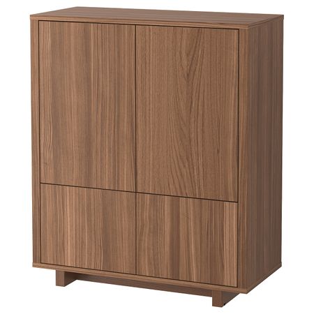 Шкаф с 2 ящиками, шпон грецкого ореха 90x107 см IKEA STOCKHOLM СТОКГОЛЬМ 303.834.22