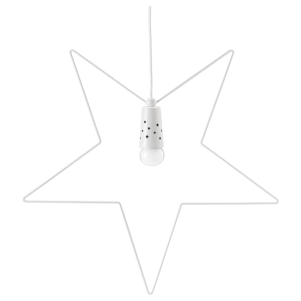 Подвесной светильник СТРОЛА, металл, в форме звезды белый - схема-чертеж с размерами