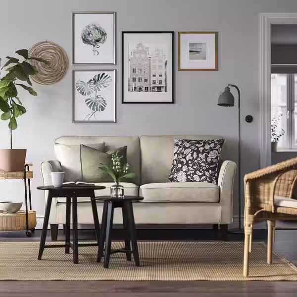 EKHOLMA 2-местный диван - Hakebo бежевый - фото 2