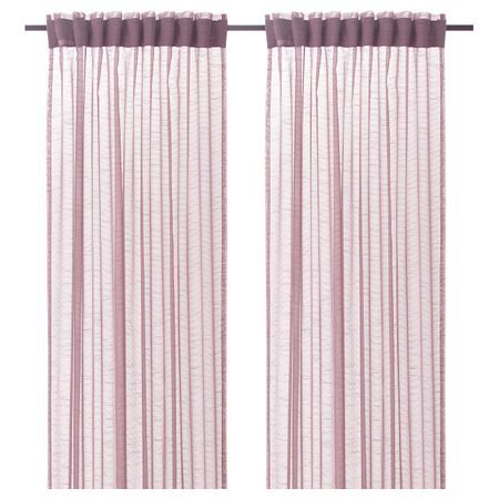 Гардины, 2 шт., розовый 145x300 см IKEA GJERTRUD ГЕРТРУД 604.647.75