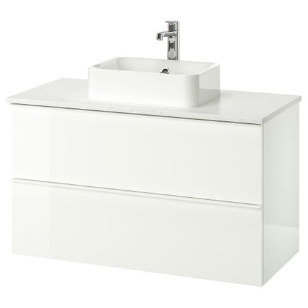 Шкаф со столешницей 45x32 раковина, 102x49x72 cm IKEA HÖRVIK ХОРВИК, GODMORGON ГОДМОРГОН, TOLKEN ТОЛКЕН 193.091.60