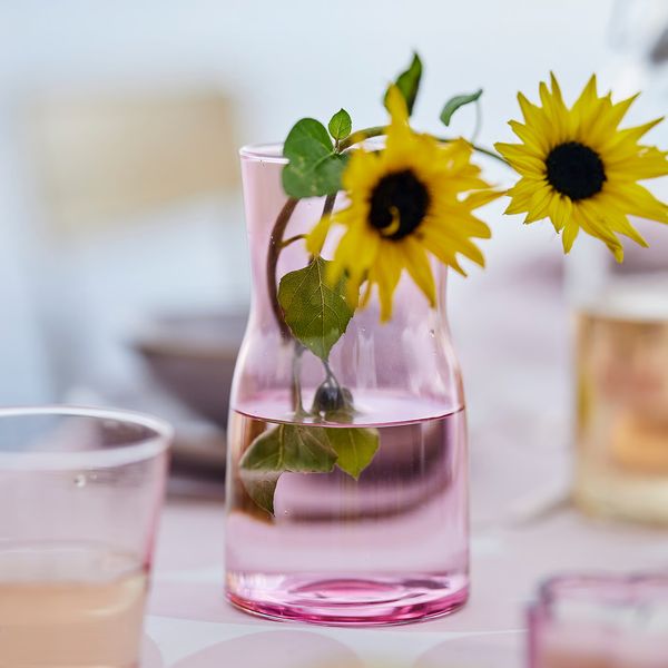 TIDVATTEN Ваза - розовый 17 см - схема-чертеж с размерами