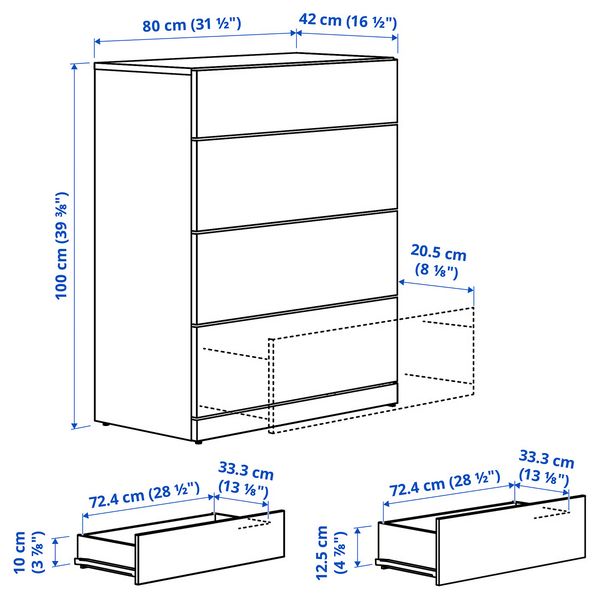 IKEA, дополнительный ракурс - схема-чертеж с размерами