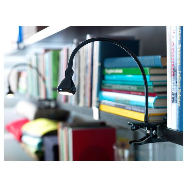 Софит настенный, с зажимом, светодиодн, черный IKEA ЯНШО 303.607.17 - фото 3