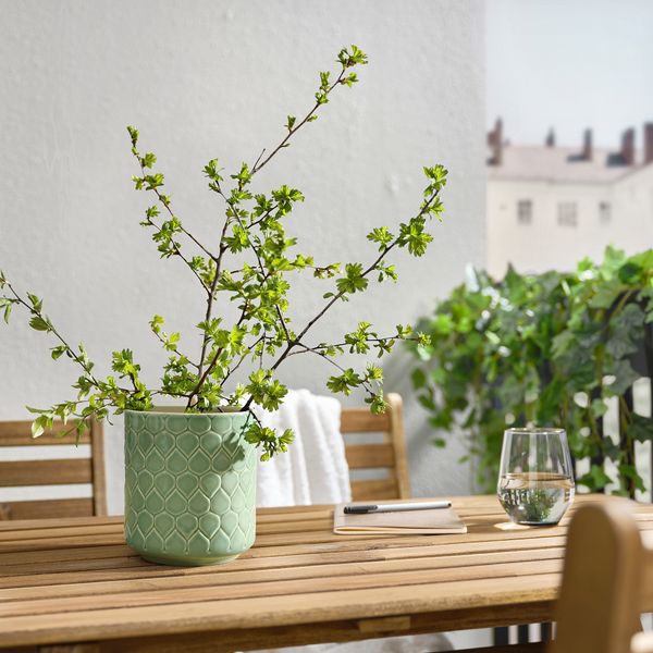 Ваза, 15 см, зеленый IKEA KRYPIDEGRAN 805.673.86 - фото 5