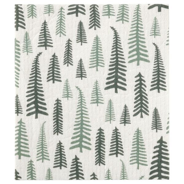 Салфетка кухонная, орнамент «дерево» белый, зеленый IKEA VINTER 2021 ВИНТЕР 2021 204.983.29 - схема-чертеж с размерами