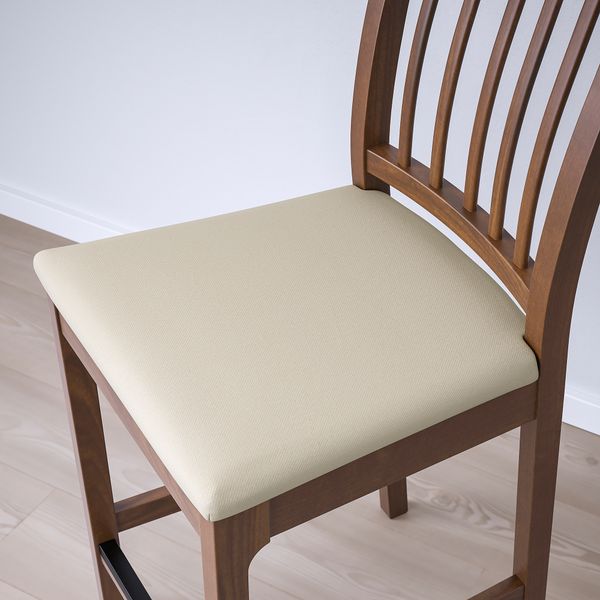 Стул барный, 62 см, коричневый, Hakebo бежевый IKEA EKEDALEN ЛЕН ЭКЕДАЛЕН 994.294.70 - схема-чертеж с размерами