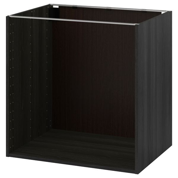 Каркас напольного шкафа, под дерево черный, 80x60x80 см IKEA METOD МЕТОД 702.056.25 - схема-чертеж с размерами