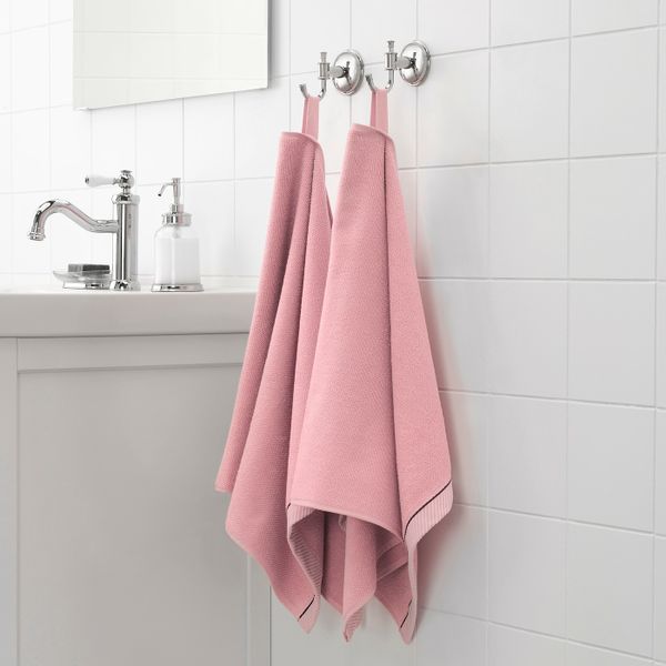 Полотенце, розовый 50x100 см IKEA ВИКФЬЕРД 504.052.39 - фото 2