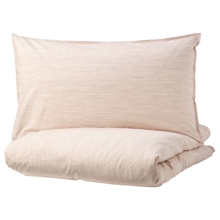 Пододеяльник и 1 наволочка, розовый 150x200/50x70 см IKEA SKOGSALM СКОГСАЛЬМ 304.233.43