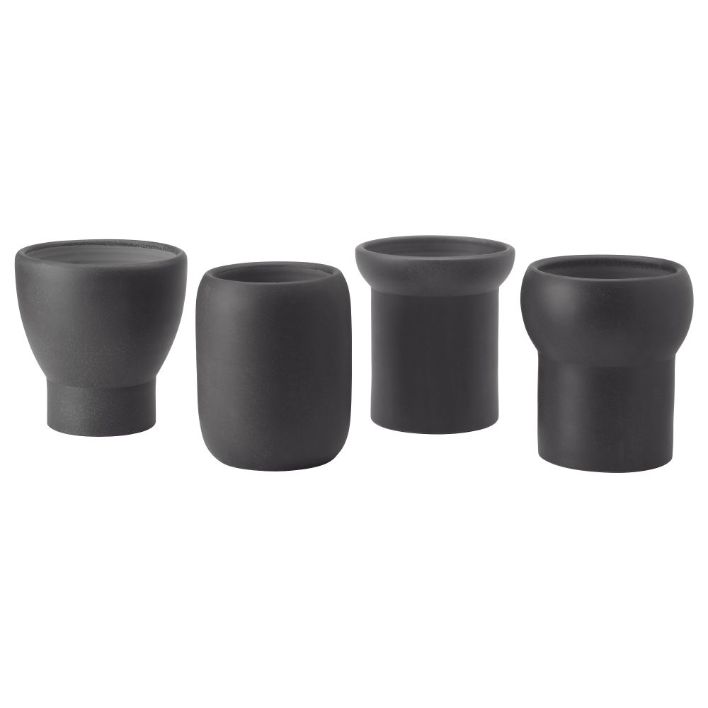 Кашпо СИННЕРЛИГ, различные модели черный (15 см) - фото 1