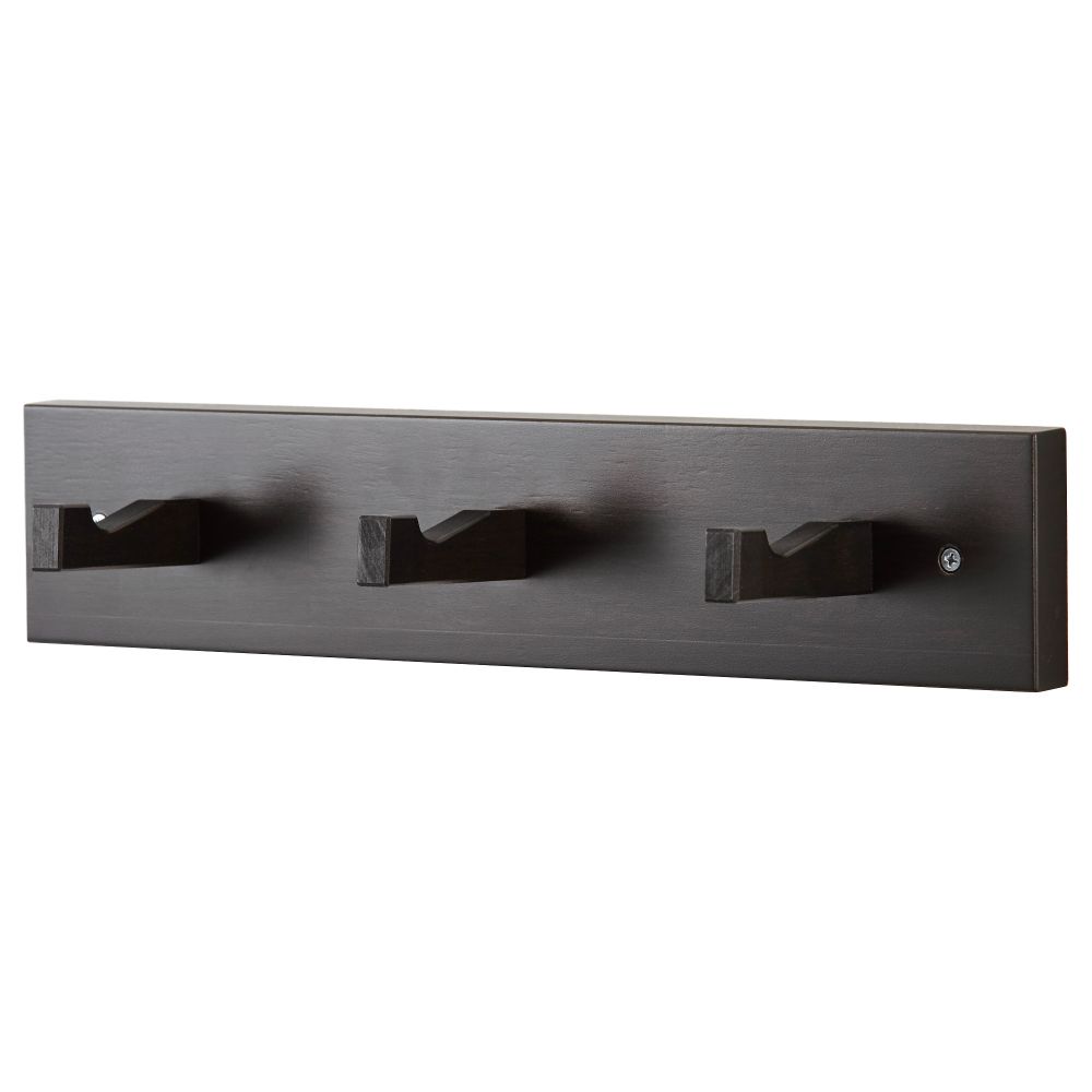 Вешалка 3-местная КУББИС, черно-коричневый - фото 1